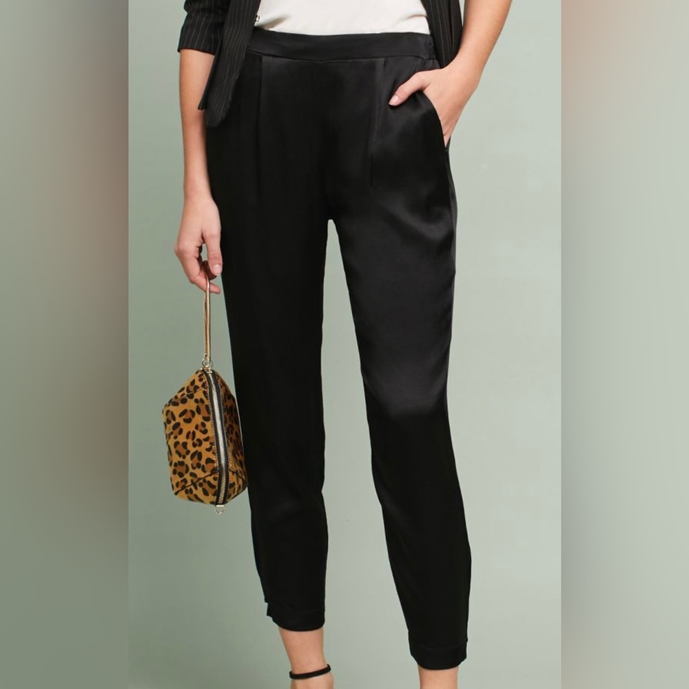 Anthropologie/ Michael Stars Black Silk Jogger